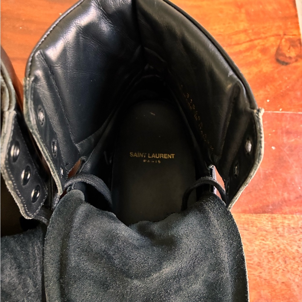 Saint Laurent Black High Top SL/01H Sneakers Men US 10.5 / EU 43.5 - Picture 8 of 13